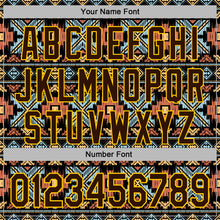 Load image into Gallery viewer, Custom Stitched Black Brown-Yellow 3D Pattern Design Tribal Ethnic Native American Sports Pullover Sweatshirt Hoodie
