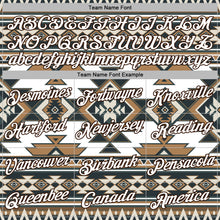 Load image into Gallery viewer, Custom Stitched White Brown 3D Pattern Design Tribal Ethnic Native American Sports Pullover Sweatshirt Hoodie

