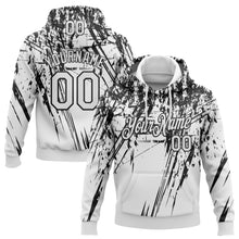 Загрузить изображение в средство просмотра галереи, Custom Stitched White Black 3D Pattern Design Splash Grunge Art Sports Pullover Sweatshirt Hoodie
