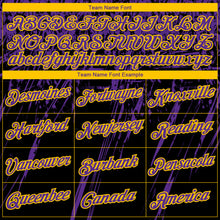 Load image into Gallery viewer, Custom Stitched Black Purple-Yellow 3D Pattern Design Splash Grunge Art Sports Pullover Sweatshirt Hoodie
