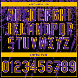 Custom Stitched Black Purple-Yellow 3D Pattern Design Splash Grunge Art Sports Pullover Sweatshirt Hoodie