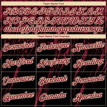 Laden Sie das Bild in den Galerie-Viewer, Custom Stitched Black Crimson-Cream 3D Pattern Design Splash Grunge Art Sports Pullover Sweatshirt Hoodie
