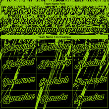 Load image into Gallery viewer, Custom Stitched Black Neon Green 3D Pattern Design Splash Grunge Art Sports Pullover Sweatshirt Hoodie
