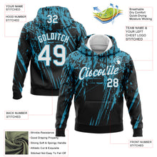 Laden Sie das Bild in den Galerie-Viewer, Custom Stitched Black White-Panther Blue 3D Pattern Design Splash Grunge Art Sports Pullover Sweatshirt Hoodie
