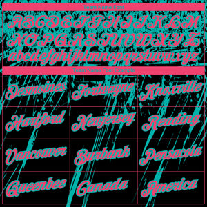 Custom Stitched Black Neon Pink-Aqua 3D Pattern Design Splash Grunge Art Sports Pullover Sweatshirt Hoodie