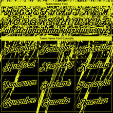 Laden Sie das Bild in den Galerie-Viewer, Custom Stitched Black Neon Yellow 3D Pattern Design Splash Grunge Art Sports Pullover Sweatshirt Hoodie
