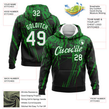 Laden Sie das Bild in den Galerie-Viewer, Custom Stitched Black White-Grass Green 3D Pattern Design Splash Grunge Art Sports Pullover Sweatshirt Hoodie
