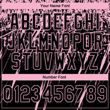 Laden Sie das Bild in den Galerie-Viewer, Custom Stitched Black Light Pink 3D Pattern Design Splash Grunge Art Sports Pullover Sweatshirt Hoodie

