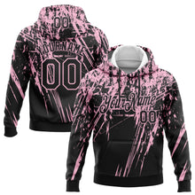 Laden Sie das Bild in den Galerie-Viewer, Custom Stitched Black Light Pink 3D Pattern Design Splash Grunge Art Sports Pullover Sweatshirt Hoodie
