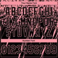 Laden Sie das Bild in den Galerie-Viewer, Custom Stitched Black Medium Pink 3D Pattern Design Splash Grunge Art Sports Pullover Sweatshirt Hoodie
