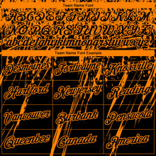 Laden Sie das Bild in den Galerie-Viewer, Custom Stitched Black Bay Orange 3D Pattern Design Splash Grunge Art Sports Pullover Sweatshirt Hoodie
