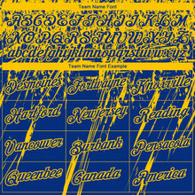 Charger l&#39;image dans la galerie, Custom Stitched Royal Yellow 3D Pattern Design Splash Grunge Art Sports Pullover Sweatshirt Hoodie
