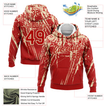 Charger l&#39;image dans la galerie, Custom Stitched Red Cream 3D Pattern Design Splash Grunge Art Sports Pullover Sweatshirt Hoodie

