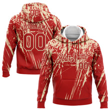 Charger l&#39;image dans la galerie, Custom Stitched Red Cream 3D Pattern Design Splash Grunge Art Sports Pullover Sweatshirt Hoodie
