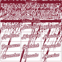 Загрузить изображение в средство просмотра галереи, Custom Stitched White Crimson 3D Pattern Design Splash Grunge Art Sports Pullover Sweatshirt Hoodie
