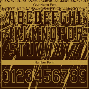 Custom Stitched Brown Old Gold 3D Pattern Design Splash Grunge Art Sports Pullover Sweatshirt Hoodie