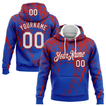Загрузить изображение в средство просмотра галереи, Custom Stitched Thunder Blue White-Red 3D Pattern Design Splash Grunge Art Sports Pullover Sweatshirt Hoodie
