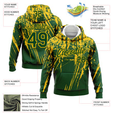 Laden Sie das Bild in den Galerie-Viewer, Custom Stitched Green Yellow 3D Pattern Design Splash Grunge Art Sports Pullover Sweatshirt Hoodie
