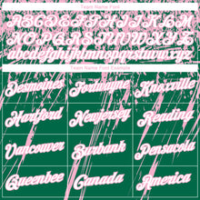 Load image into Gallery viewer, Custom Stitched Kelly Green White-Light Pink 3D Pattern Design Splash Grunge Art Sports Pullover Sweatshirt Hoodie
