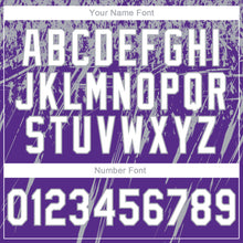 Загрузить изображение в средство просмотра галереи, Custom Stitched Purple White-Gray 3D Pattern Design Splash Grunge Art Sports Pullover Sweatshirt Hoodie

