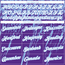 Загрузить изображение в средство просмотра галереи, Custom Stitched Purple White-Light Blue 3D Pattern Design Splash Grunge Art Sports Pullover Sweatshirt Hoodie
