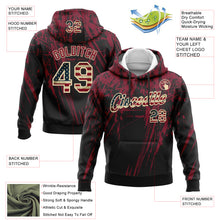 Laden Sie das Bild in den Galerie-Viewer, Custom Stitched Black Vintage USA Flag Crimson-Cream 3D Pattern Design Splash Grunge Art Sports Pullover Sweatshirt Hoodie
