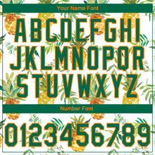 Load image into Gallery viewer, Custom Stitched White Kelly Green-Bay Orange 3D Pattern Design Fruit Pineapples Sports Pullover Sweatshirt Hoodie
