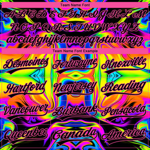 Custom Stitched Black Pink 3D Pattern Design Abstract Iridescent Psychedelic Swirl Fluid Art Sports Pullover Sweatshirt Hoodie