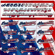 Load image into Gallery viewer, Custom Stitched White USA Flag Royal Black-Red 3D American Flag Sports Pullover Sweatshirt Hoodie
