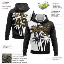 Laden Sie das Bild in den Galerie-Viewer, Custom Stitched Black White-Old Gold 3D Hawaii Coconut Trees Sports Pullover Sweatshirt Hoodie
