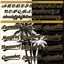 Laden Sie das Bild in den Galerie-Viewer, Custom Stitched Black White-Old Gold 3D Hawaii Coconut Trees Sports Pullover Sweatshirt Hoodie
