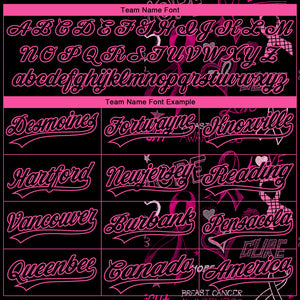 Custom Stitched Black Pink 3D Pattern Design Pink Ribbon Breast Cancer Awareness Month Women Health Care Support Sports Pullover Sweatshirt Hoodie