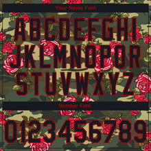 Load image into Gallery viewer, Custom Stitched Camo Black-Red 3D Rose Sports Pullover Sweatshirt Salute To Service Hoodie
