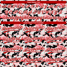 Load image into Gallery viewer, Custom Stitched Camo Red-White 3D Flamingo Sports Pullover Sweatshirt Salute To Service Hoodie
