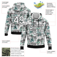 Load image into Gallery viewer, Custom Stitched Camo White-Black 3D Tropical Jungle Animal Sports Pullover Sweatshirt Salute To Service Hoodie
