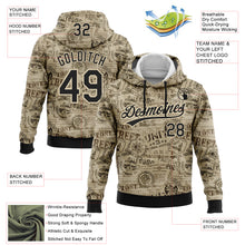 Load image into Gallery viewer, Custom Stitched Olive Black-Cream 3D Military Badge Sports Pullover Sweatshirt Salute To Service Hoodie
