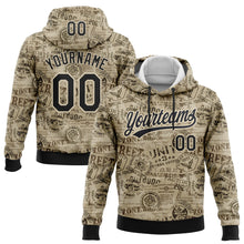 Load image into Gallery viewer, Custom Stitched Olive Black-Cream 3D Military Badge Sports Pullover Sweatshirt Salute To Service Hoodie
