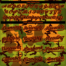 Load image into Gallery viewer, Custom Stitched Camo Black-Orange 3D Funny Faces Sports Pullover Sweatshirt Salute To Service Hoodie
