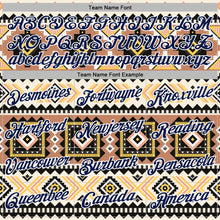 Load image into Gallery viewer, Custom Stitched Cream Navy Gray Yellow-White 3D Mexico Aztec Pattern Sports Pullover Sweatshirt Hoodie
