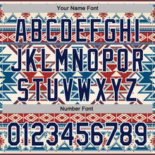 Load image into Gallery viewer, Custom Stitched Cream Navy Red Blue-White 3D Mexico Aztec Pattern Sports Pullover Sweatshirt Hoodie

