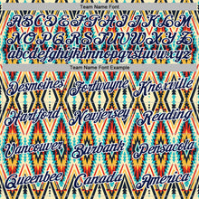 Load image into Gallery viewer, Custom Stitched Black Navy Blue Red Yellow-White 3D Mexico Aztec Pattern Sports Pullover Sweatshirt Hoodie
