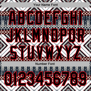 Custom Stitched White Black Gray Blue-Fire Red 3D Mexico Aztec Pattern Sports Pullover Sweatshirt Hoodie