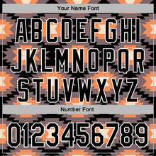 Load image into Gallery viewer, Custom Stitched Black Gray Orange-White 3D Mexico Aztec Pattern Sports Pullover Sweatshirt Hoodie
