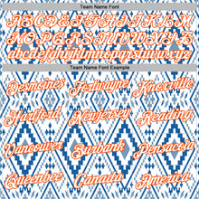 Load image into Gallery viewer, Custom Stitched White Blue-Orange 3D Mexico Aztec Pattern Sports Pullover Sweatshirt Hoodie
