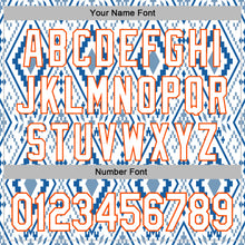 Load image into Gallery viewer, Custom Stitched White Blue-Orange 3D Mexico Aztec Pattern Sports Pullover Sweatshirt Hoodie
