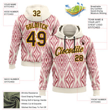 Load image into Gallery viewer, Custom Stitched Cream Brown Red-Yellow 3D Mexico Aztec Pattern Sports Pullover Sweatshirt Hoodie
