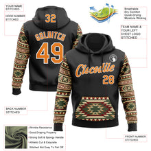 Load image into Gallery viewer, Custom Stitched Black Bay Orange Cream Red Green-White 3D Mexico Aztec Pattern Sports Pullover Sweatshirt Hoodie
