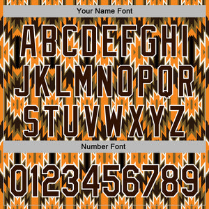 Custom Stitched Black Brown Orange Green-White 3D Mexico Aztec Pattern Sports Pullover Sweatshirt Hoodie