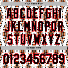 Load image into Gallery viewer, Custom Stitched White Black Orange Gray-Fire Red 3D Mexico Aztec Pattern Sports Pullover Sweatshirt Hoodie
