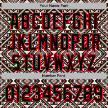 Load image into Gallery viewer, Custom Stitched Brown Black White-Fire Red 3D Mexico Aztec Pattern Sports Pullover Sweatshirt Hoodie
